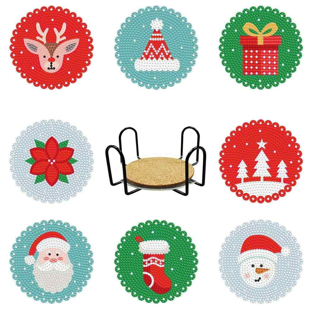 Christmas 8-pack - Diamond Painting Coasters