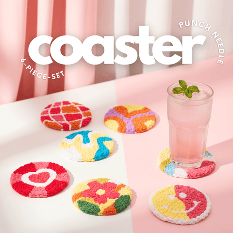 Breakfast - Punch Needle Coaster (6-Piece Set)