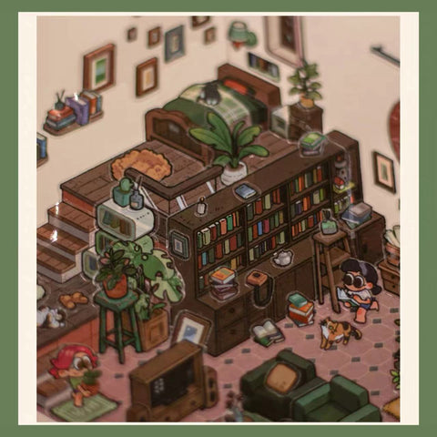 Create Dream Room Sticker Scene DIY 3D Miniature Scene