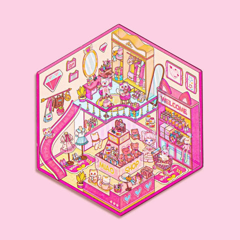 3D Sticker Play Scenes! Pet Coffee|Dessert Store|Girl Shop|Video Arcade