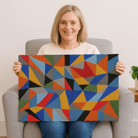 Frieze Pattern Rug - (16x24in - 40x60cm) - DIY Latch Hook Kit
