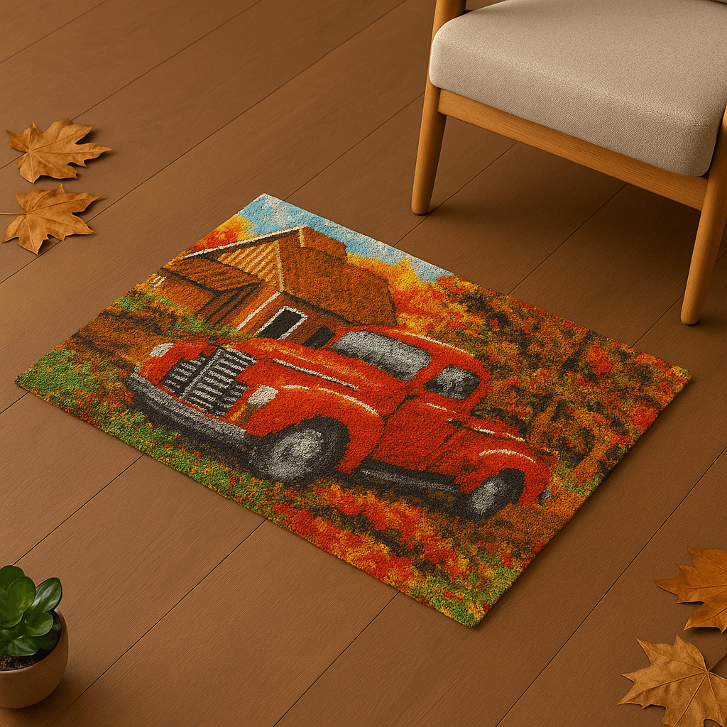 Oldies Car - (16x24in - 40x60cm ) - DIY Latch Hook Kit