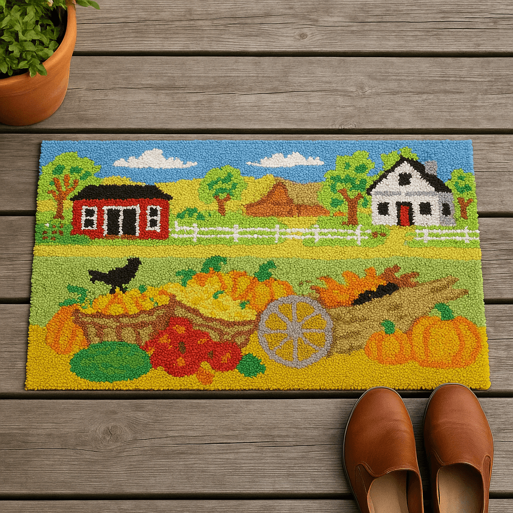 Country Farm - (16x24in - 40x60cm ) - DIY Latch Hook Kit