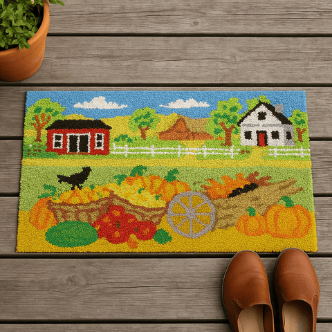 Country Farm - (16x24in - 40x60cm ) - DIY Latch Hook Kit