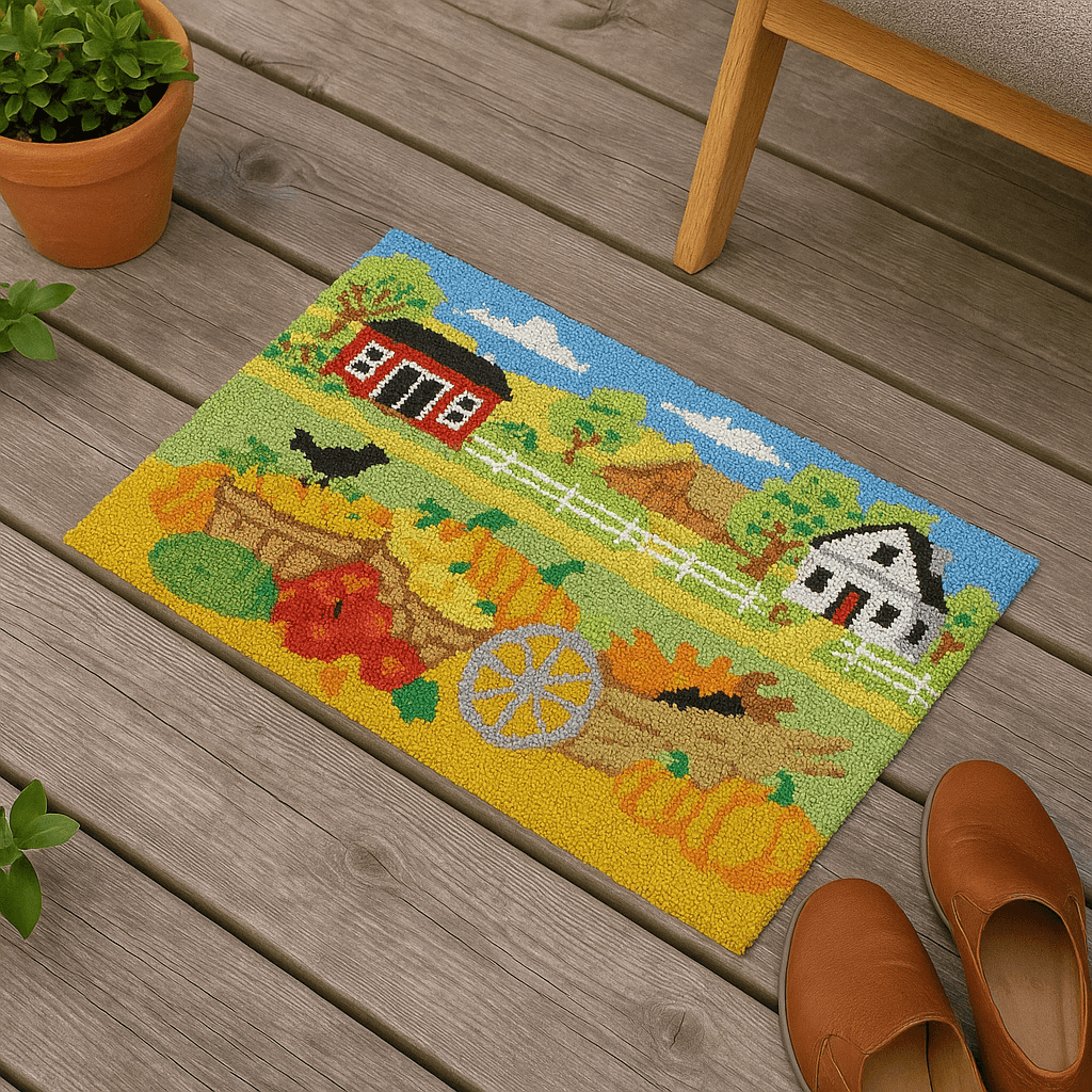 Country Farm - (16x24in - 40x60cm ) - DIY Latch Hook Kit