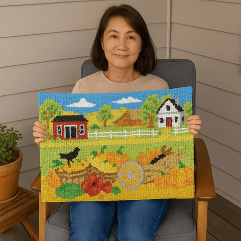 Country Farm - (16x24in - 40x60cm ) - DIY Latch Hook Kit