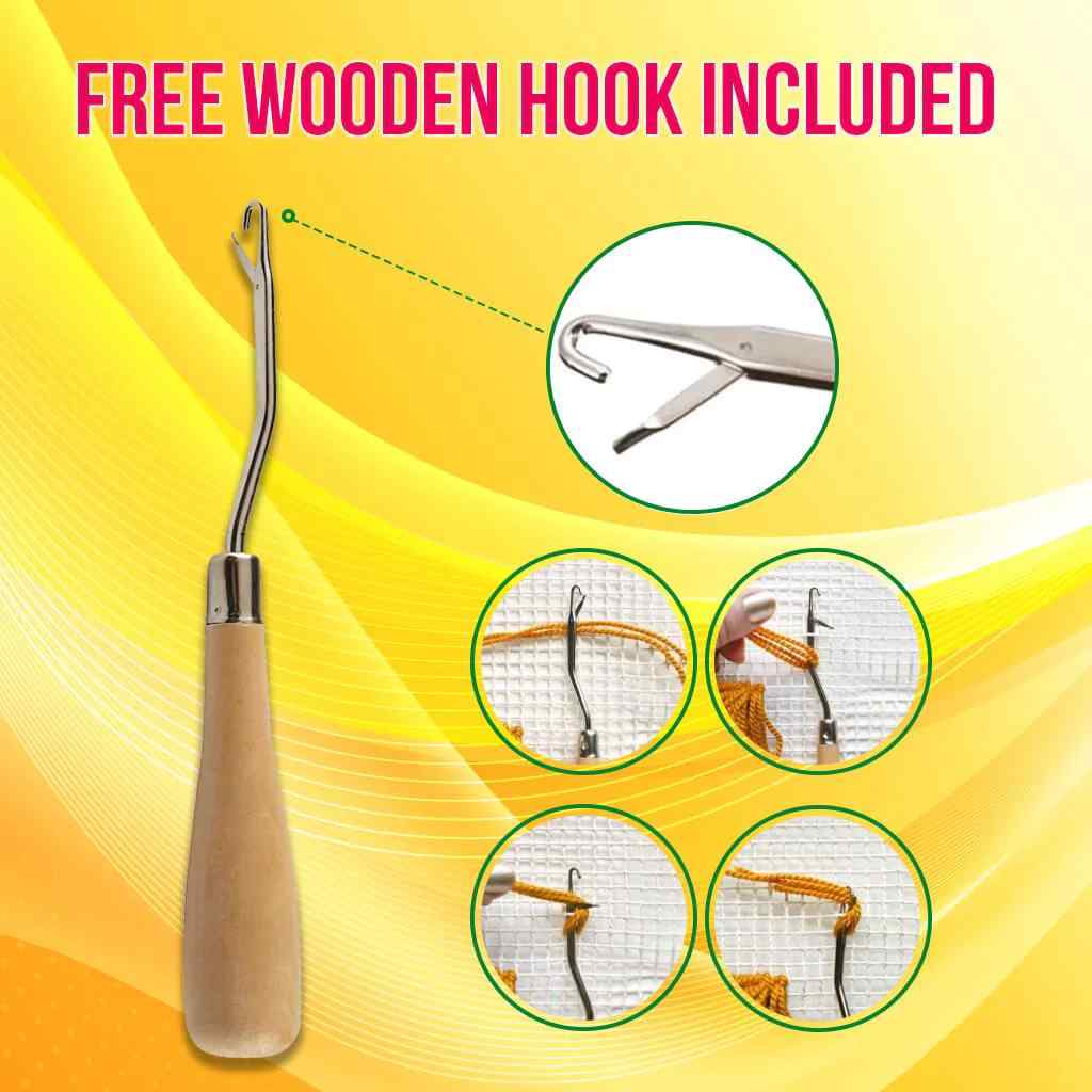 Medieval Pattern Rug - (16x20in - 40x50cm) - DIY Latch Hook Kit