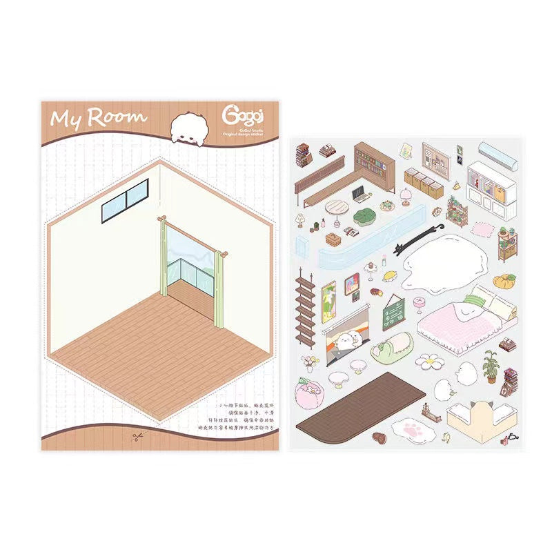 Sticker Scenes! Create your Dream Apartment|Bakery Shop|Outdoor Party|Halloween
