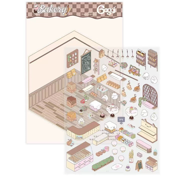 Sticker Scenes! Create your Dream Apartment|Bakery Shop|Outdoor Party|Halloween