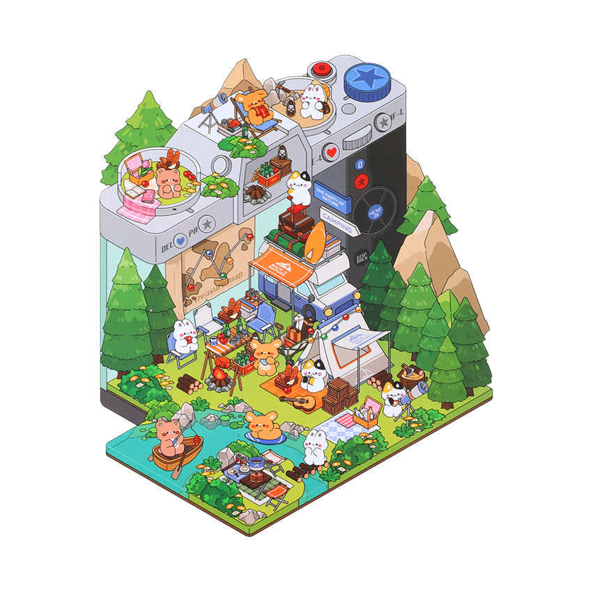 3D Puffy Stickers, Flower Shop|Supermarket|Drug Store|Sweet Shop