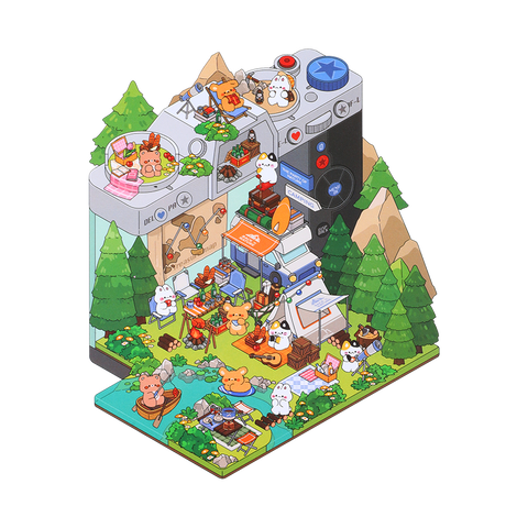 3D Puffy Stickers, Flower Shop|Supermarket|Drug Store|Sweet Shop