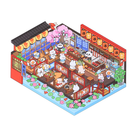 3D Puffy Stickers, Flower Shop|Supermarket|Drug Store|Sweet Shop