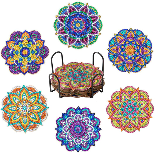 Mandalas 6-pack - Diamond Painting Coasters