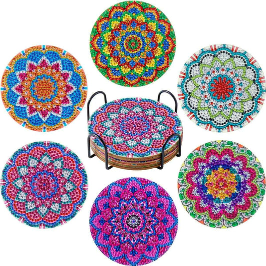 Mandalas 6-pack - Diamond Painting Coasters