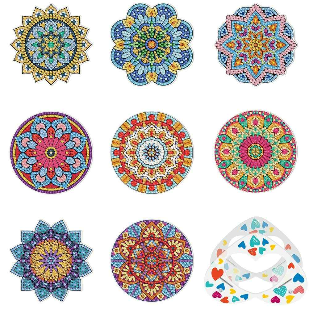 Mandalas 8-pack - Diamond Painting Coasters